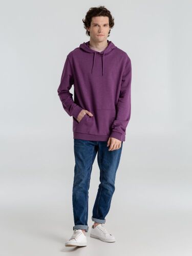 Толстовка с капюшоном унисекс Hoodie, фиолетовый меланж, размер  4