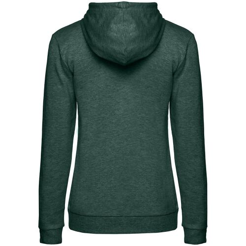 Толстовка с капюшоном женская Hoodie, темно-зеленый меланж, разм 2