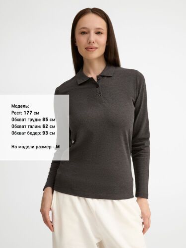 Рубашка поло женская с длинным рукавом Perfect LSL Women черный  1