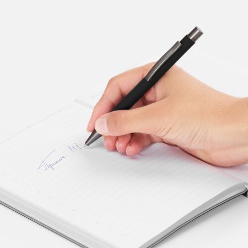 Ручка шариковая Atento Soft Touch, черная 4