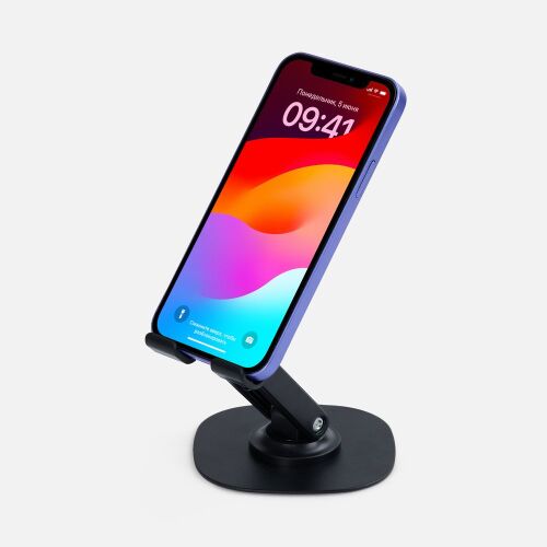 Подставка для смартфона Smartic Light, черная 4 Подставка для смартфона Smartic Light, черная 4