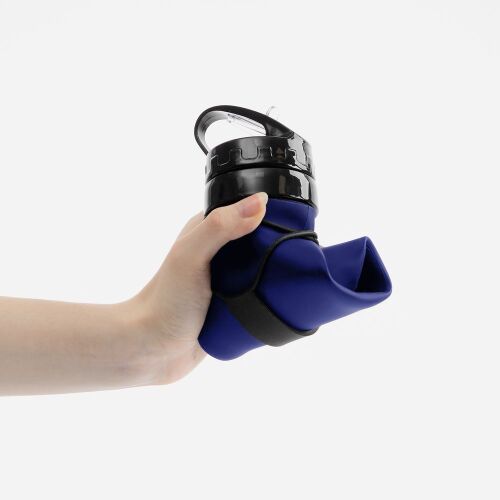 Складная бутылка для воды Langfossen, синяя 6