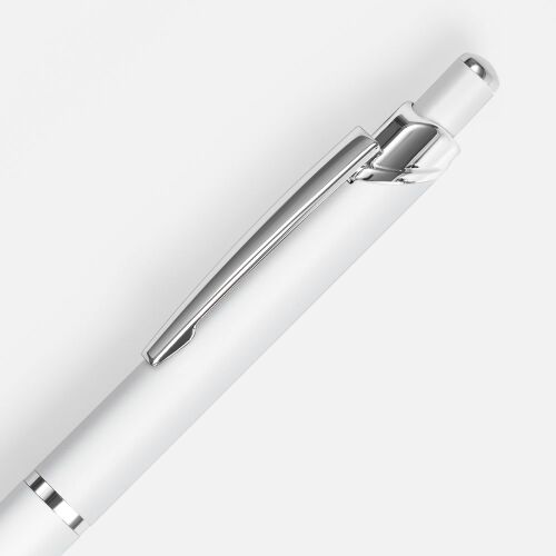 Ручка шариковая Chromos Soft Touch, белая 3