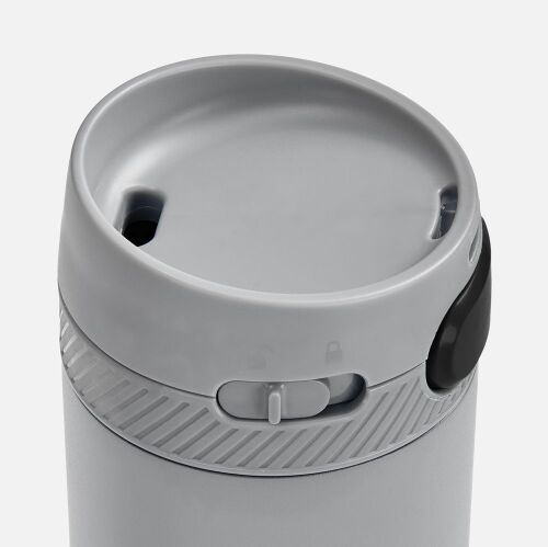 Термостакан X1 с цветной кнопкой, серый с черным 3