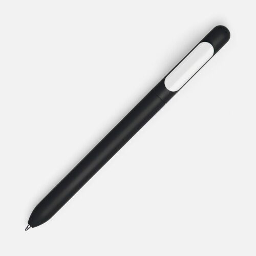 Ручка шариковая Swiper Soft Touch, черная с белым 2