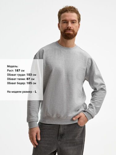 Свитшот унисекс Columbia, серый меланж, размер M 3