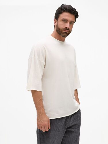Футболка унисекс T1, молочно-белая, размер M/L 1