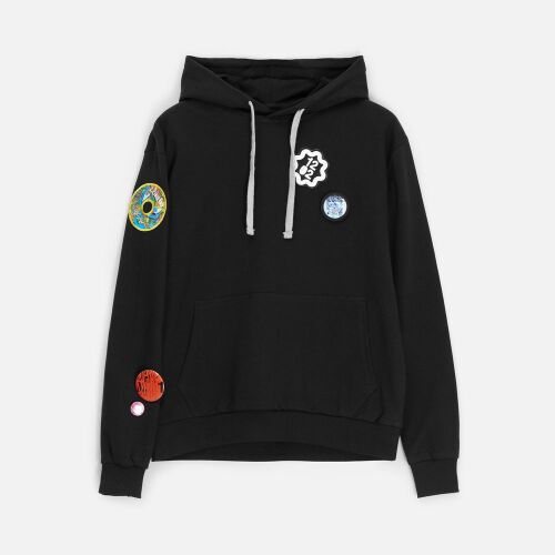 Толстовка с капюшоном Unit Kirenga черная, размер 4XL 6