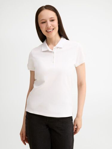 Рубашка поло женская People 210 белая, размер XL 3