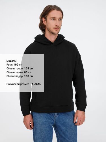 Худи оверсайз унисекс Tolla, черное, размер M/L 2