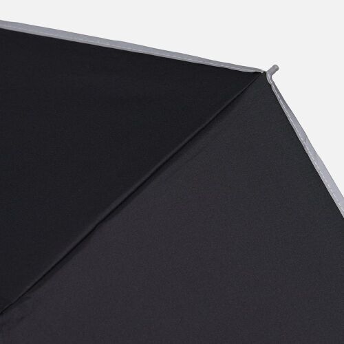 Зонт наоборот складной Futurum со светоотражающим кантом, черный 6