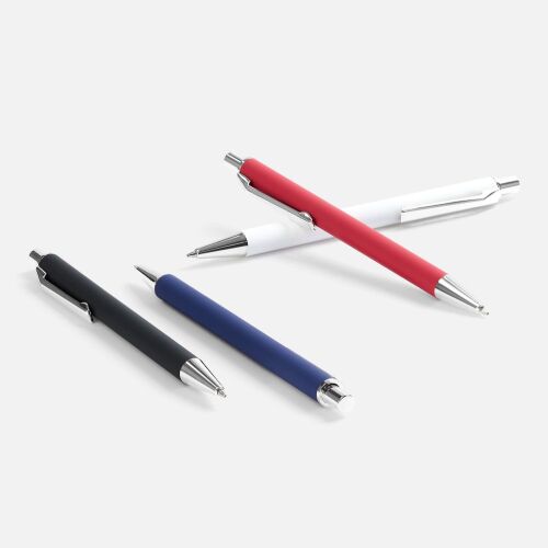 Ручка шариковая Lobby Soft Touch Chrome, красная 5