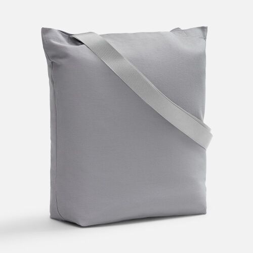 Шопер B5, серый с широкими серыми ручками