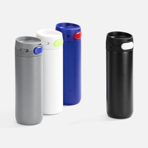 Термостакан X1 с цветной кнопкой, синий с красным 6