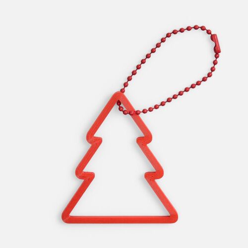 Подвеска «Елочка», 3D-печать, красная 4