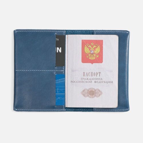 Обложка для паспорта Apache, ver.2, синяя 4