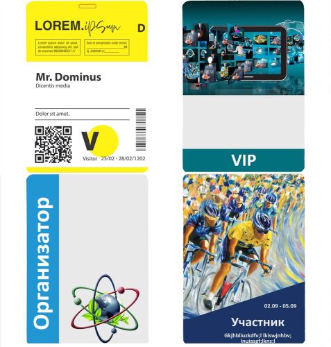 Бейдж с печатью на заказ, матовая ламинация 1