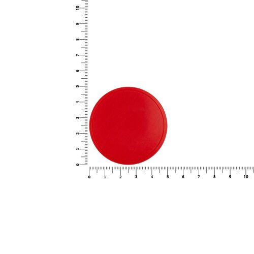 Лейбл из ПВХ Dzeta Round, L, красный 2