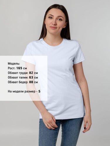 Футболка женская T-bolka Stretch Lady, белая (холодный оттенок), 4