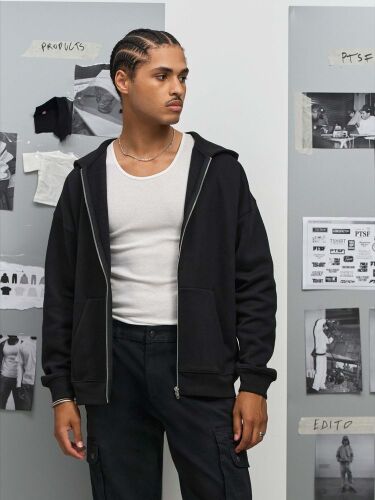 Толстовка унисекс на молнии Jelo, серый меланж, размер 3XL 5