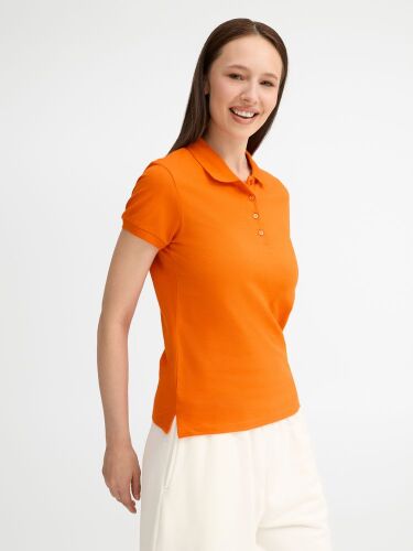 Рубашка поло женская People 210 оранжевая, размер S 5