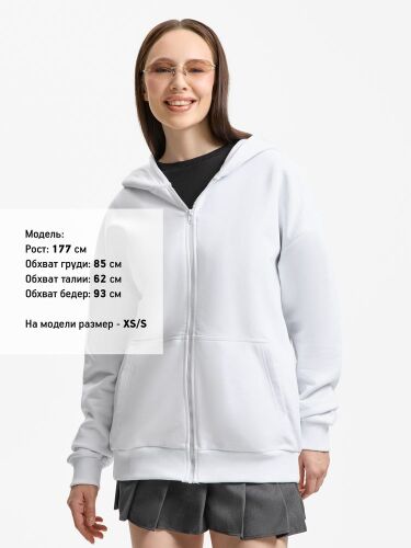 Толстовка унисекс оверсайз Sartoro, белая, размер XL/XXL 3
