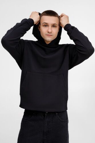 Худи оверсайз унисекс Kosmos, черное, размер XL/XXL 1 Худи оверсайз унисекс Kosmos, черное, размер XL/XXL 1