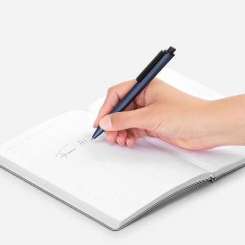 Ручка шариковая Informa, металлик, темно-синяя 4