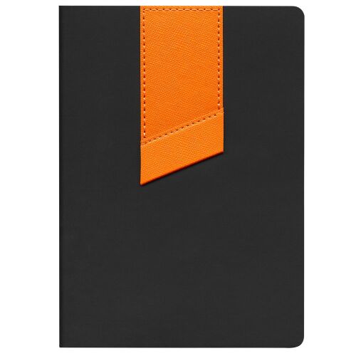 Ежедневник Bookmark, недатированный, черный с оранжевым 2 Ежедневник Bookmark, недатированный, черный с оранжевым 2
