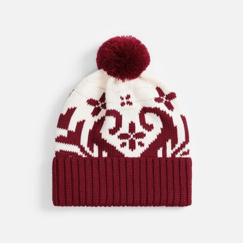 Шапка Wintertude, красная с белым 1 Шапка Wintertude, красная с белым 1