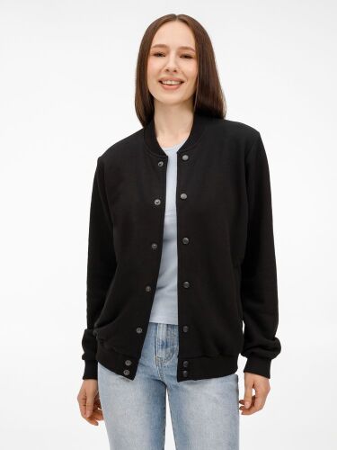 Бомбер унисекс Nuppu, черный, размер S