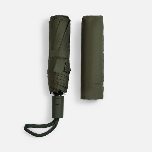 Зонт складной Cloudex, зеленый (хаки) 3