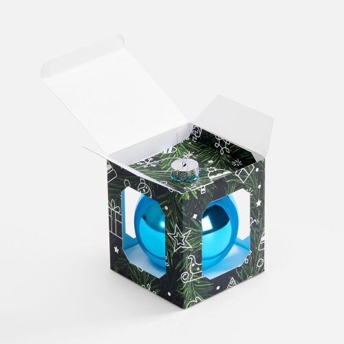 Коробка с полноцветной печатью для елочного шара 10 см 7