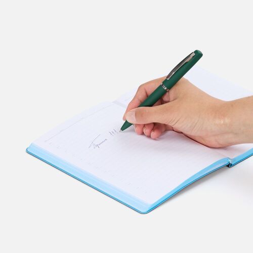 Ручка шариковая Bolt Soft Touch, зеленая 4