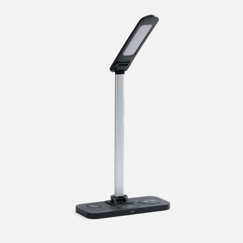 Настольная лампа с беспроводной зарядкой Power Light, черная 2 Настольная лампа с беспроводной зарядкой Power Light, черная 2