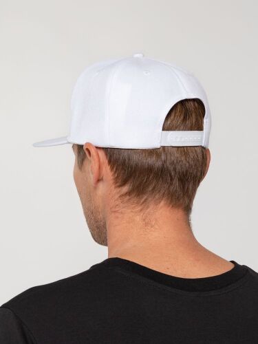 Бейсболка Snapback с прямым козырьком, белая 7