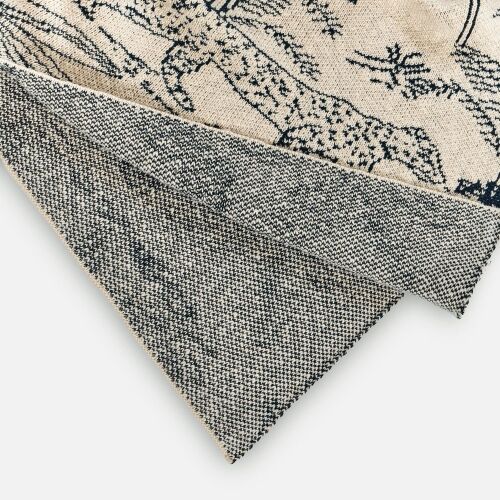 Плед Savanna, белый с синим 3