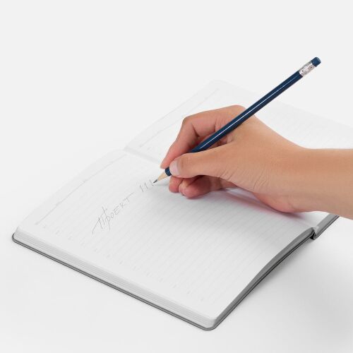 Карандаш простой Hand Friend с ластиком, темно-синий 2