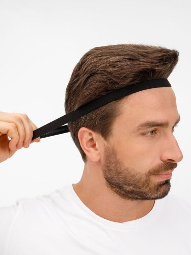 Повязка-резинка на голову Headway, черная 5