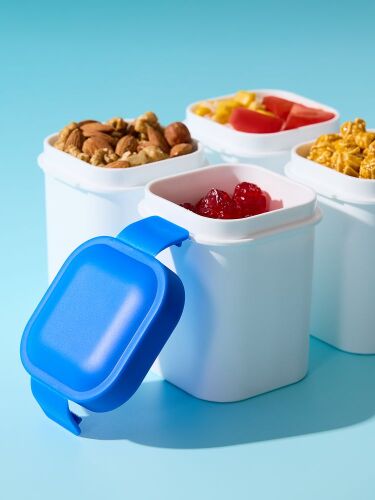 Ланчбокс для снеков Lunch Crunch, белый с синим 4