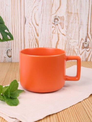 Чашка Jumbo в коробке матовая, оранжевая 5