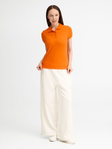 Рубашка поло женская People 210 оранжевая, размер S 6