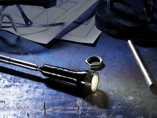 Телескопический фонарь с магнитом Flexion, ver.2, черный 6