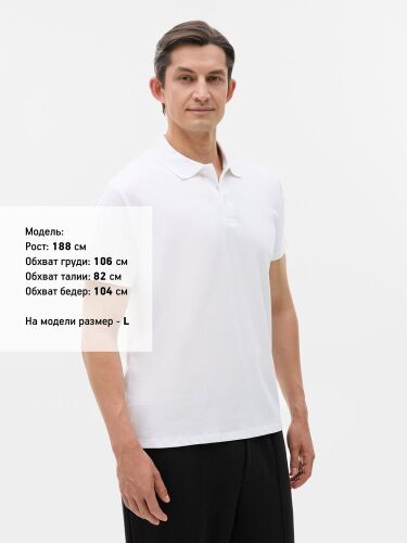 Рубашка поло мужская Prescott men 170 белая, размер M 4