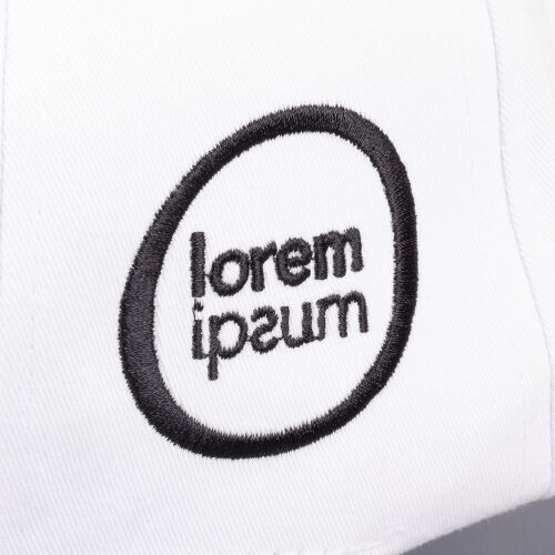 Бейсболка Canopy, белая с темно-синим кантом 1