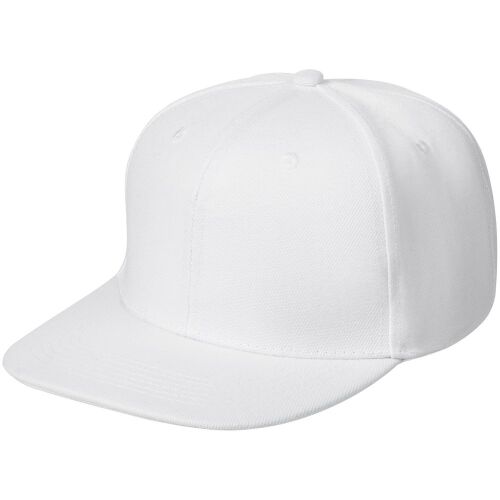 Бейсболка Snapback с прямым козырьком, белая 8