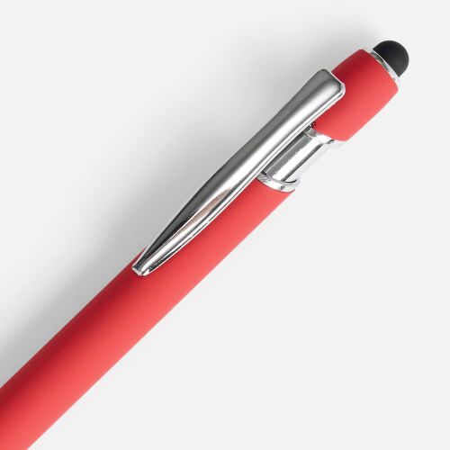 Ручка шариковая Pointer Soft Touch со стилусом, красная 3