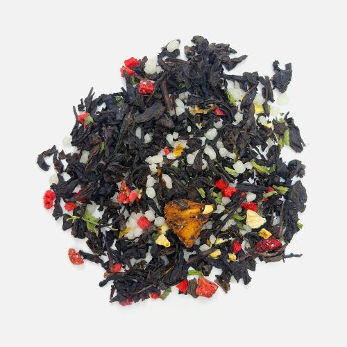 Чай «Сокочай», черный с соком ананаса, клубникой, мятой, медом и 3