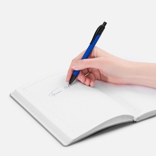 Ручка шариковая Undertone Black Soft Touch, ярко-синяя 4