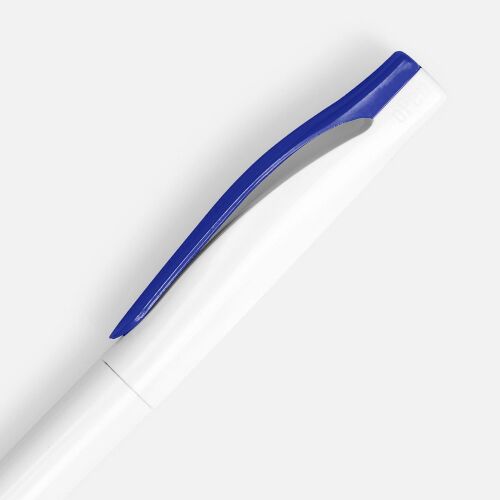 Ручка шариковая Pin, белая с синим 4 Ручка шариковая Pin, белая с синим 4